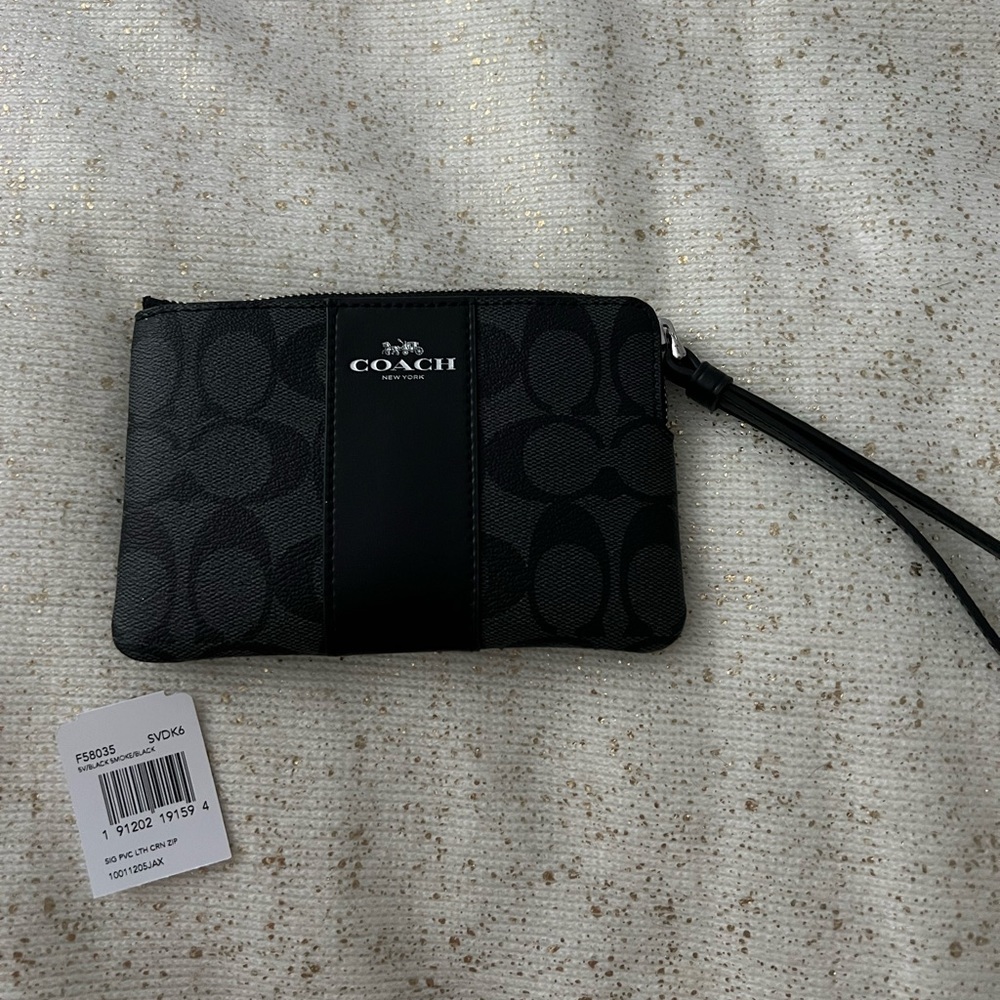 Coach small zip wristlet